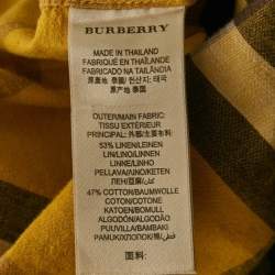 Burberry Brit Mustard/Multicolor Tartan Check Cotton Button Front Shirt XL