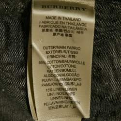 Pre Owned Burberry Brit Dark Grey Cotton Blend Button Front Shirt L