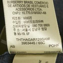 Pre Owned Burberry Brit Dark Blue Denim Button Front Shirt M