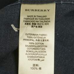 Pre Owned Burberry Brit Dark Blue Denim Button Front Shirt M