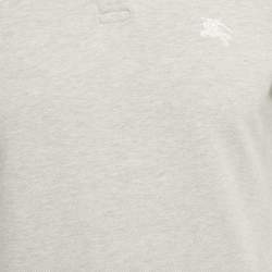 Pre Owned Burberry Brit Grey Logo Embroidery Cotton Pique Polo T-Shirt S