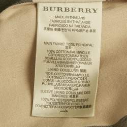 Pre Owned Burberry Brit Black Double Breasted Trench Coat M
