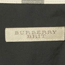 Pre Owned Burberry Brit Black Logo Embroidered Cotton Shirt XXL