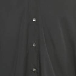Pre Owned Burberry Brit Black Logo Embroidered Cotton Shirt XXL