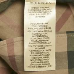 Pre Owned Burberry Brit Brown Checks Cotton Long Sleeve Shirt XXL