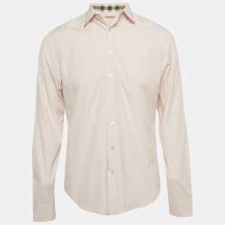 Pre Owned Burberry Brit Pink Cotton Long Sleeve Shirt M