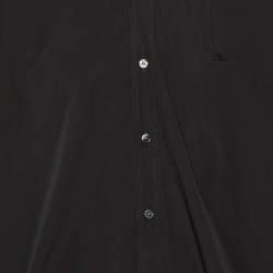 مملوكة مسبقًا Burberry Brit Logo Embroidered Cotton Shirt XXL