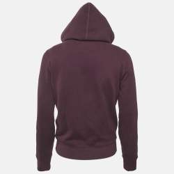 Pre Owned جاكيت بربري بريت قطني بنفسجي بسحاب مقاس متوسط