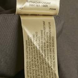 Pre Owned قميص بربري بريت قطن رمادي بأزرار أمامية مقاس إكسترا لارج