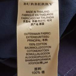 Pre Owned Burberry Brit Blue Plaid Print Cotton Button Down Shirt XL