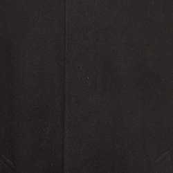 Pre Owned Burberry Brit Black Felt Wool Blend Single Breasted Coat L   