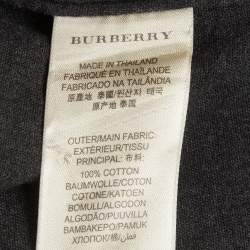 Pre Owned Burberry Brit Black Check Cotton Long Sleeve Shirt M 