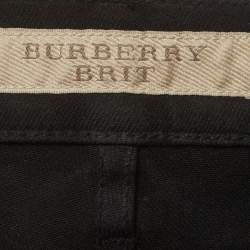 Pre Owned Burberry Brit Black Denim Straight Fit Jeans L/Waist 36"