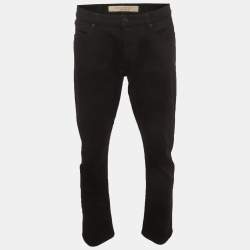Pre Owned Burberry Brit Black Denim Straight Fit Jeans L/Waist 36"