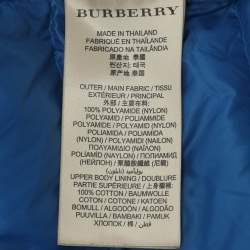 Pre Owned Burberry Brit Blue Nylon Padded Down Jacket L
