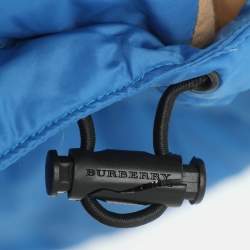 Pre Owned Burberry Brit Blue Nylon Padded Down Jacket L