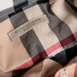 Pre Owned Burberry Brit Beige Checked Cotton Pocketed Button Down Shirt L