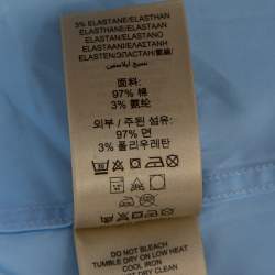 Pre Owned Burberry Brit Blue Cotton Long Sleeve Button Front Shirt M