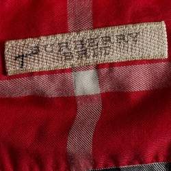 Burberry Brit Red Checked Cotton Button Front Shirt M
