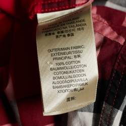 Burberry Brit Red Checked Cotton Button Front Shirt M