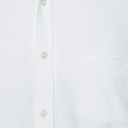 Burberry Brit White Cotton Pocketed Button Front Shirt XL