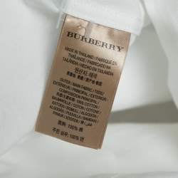 Burberry Brit White Cotton Pocketed Button Front Shirt XL