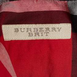 Burberry Brit Red Check Print Cotton Button Front Shirt S