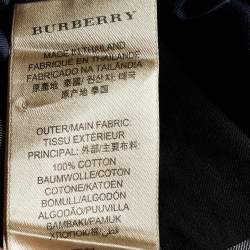 Pre Owned Burberry Brit Blue Checked Cotton Button Down Shirt XXXL