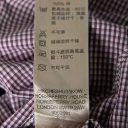 Burberry Brit Red Checkered Pattern Cotton Button Front Shirt XXL