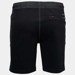 Pre Owned Burberry Brit Black Stretch Cotton Drawstring Shorts S