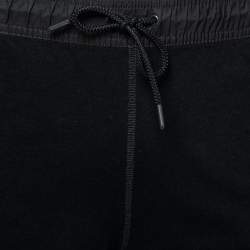 Pre Owned Burberry Brit Black Stretch Cotton Drawstring Shorts S