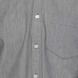 Pre Owned Burberry Brit Grey Cotton Button-Front Shirt L