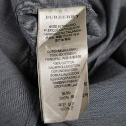 Pre Owned Burberry Brit Grey Cotton Button-Front Shirt L