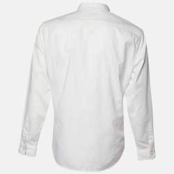 Pre Owned Burberry Brit White Cotton Button Front Shirt XL