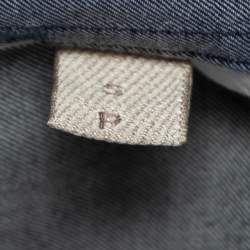 Pre Owned Burberry Brit Navy Blue Checked Cotton Button Down Shirt S