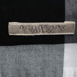 Pre Owned Burberry Brit Navy Blue Checked Cotton Button Down Shirt S