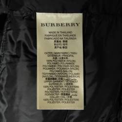 Pre Owned Burberry Brit Black Quilted Hooded Puffer Jacket L