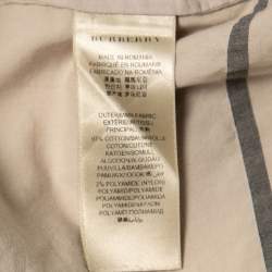 Burberry Brit Beige Checked Cotton Button Front Shirt L