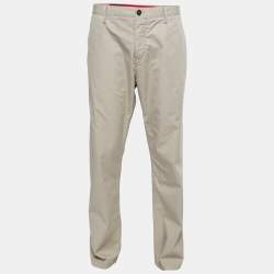 Burberry Brit Beige Cotton Albany Regular Fit Trousers 4XL