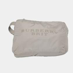 Pre Owned Burberry Brit Beige Synthetic Zip Front Jacket XXL