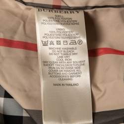 Pre Owned Burberry Brit Beige Synthetic Zip Front Jacket XXL