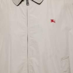 Pre Owned Burberry Brit Beige Synthetic Zip Front Jacket XXL