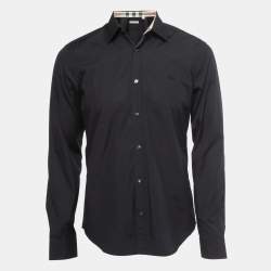 Burberry Black Cotton Full Sleeve Shirt M Burberry Brit | TLC