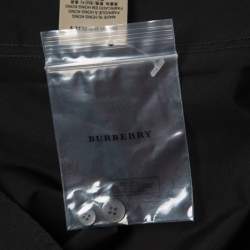 Burberry Brit Black Stretch Cotton Button Front Shirt L