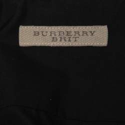Burberry Brit Black Stretch Cotton Button Front Shirt L