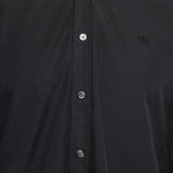 Burberry Brit Navy Blue Cotton Button Front Full Sleeve Shirt L