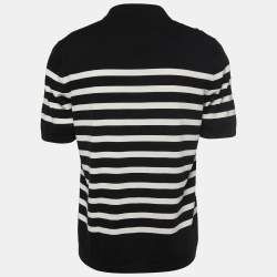 Burberry Brit Black Striped Knit Polo T-Shirt L