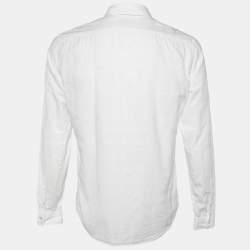 Burberry Brit White Patterned Cotton Button Front Shirt M