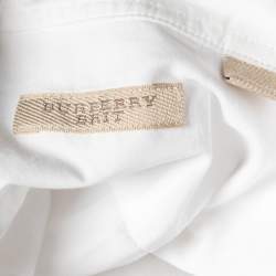 Burberry Brit White Patterned Cotton Button Front Shirt M