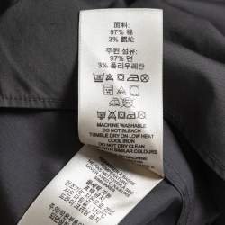 Pre Owned Burberry Brit Grey Cotton Button Front Full Sleeve Shirt XL